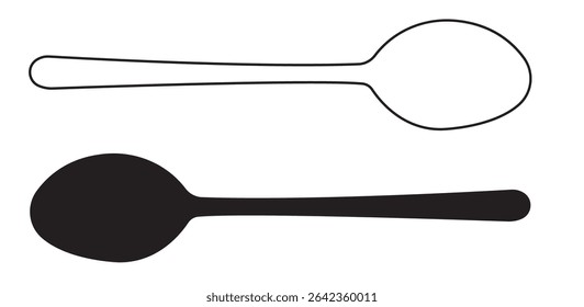 spoon fork and knife silhouette icon, Fork, spoon, knife and plate. Menu symbol. Tableware instruments. Restaurant icon. Food, plate, fork, knife, spoon, cutlery icon , vector illustration, eps 10 11