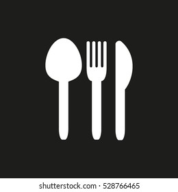 spoon, fork, knife, utensils, food, icon, vector illustration, eps10