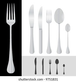 spoon, fork, knife vector