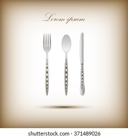 spoon, fork and knife vector illustration