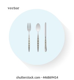 spoon, fork and knife vector illustration