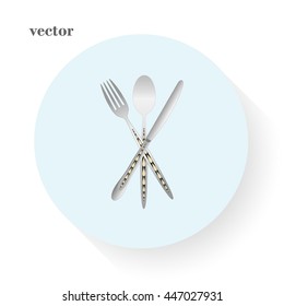 spoon, fork and knife vector illustration