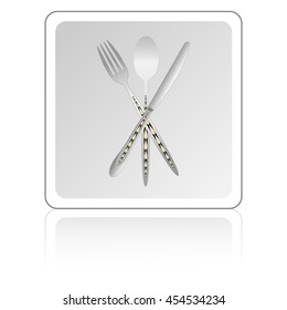 spoon, fork and knife vector illustration