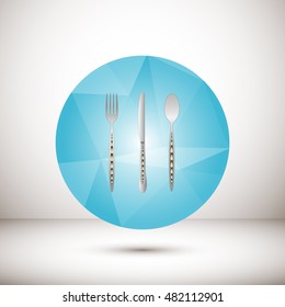 spoon, fork and knife vector illustration