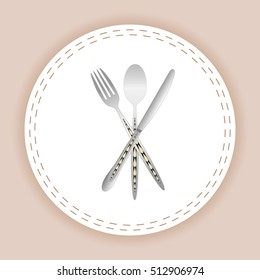 spoon, fork and knife vector illustration