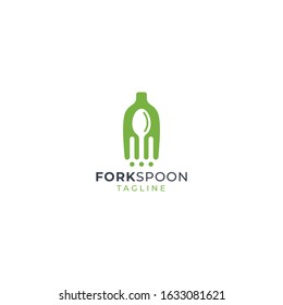 spoon & fork logo design creative graphic elegant concept