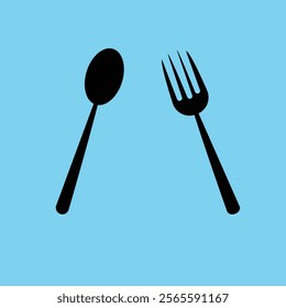 Spoon And Fork Logo Design, Icon Symbol And Graphics - Free Download