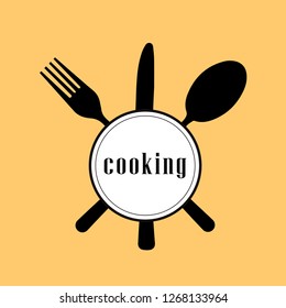 spoon and fork logo design. symbol. knife vector.