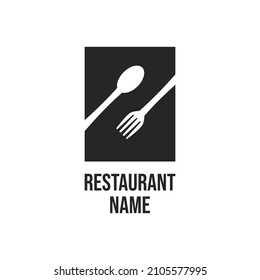 spoon and fork logo icon vector