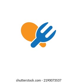 Löffel- und Gabellogo-Symbol-Vorlage