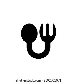 Löffel- und Gabellogo-Symbol-Vorlage