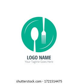 spoon and fork logo, modern design. vector illustration