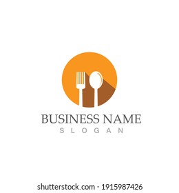 spoon and fork logo and symbol vector