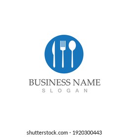 spoon and fork logo and symbol vector