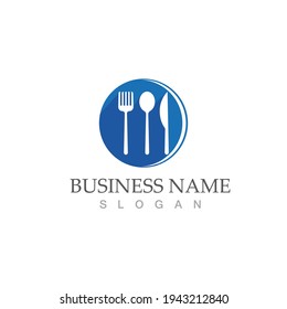 spoon and fork logo and symbol vector
