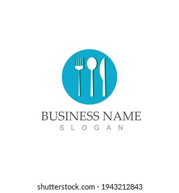 spoon and fork logo and symbol vector