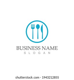 spoon and fork logo and symbol vector