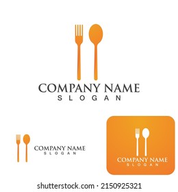 Spoon and fork logo and symbol vector