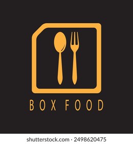 Spoon and fork logo and symbol vector