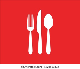 Spoon and fork logo template