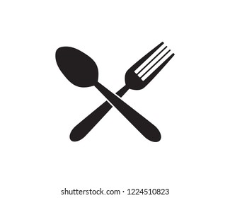 Spoon and fork logo template