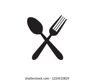 Spoon and fork logo template