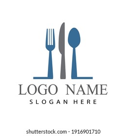 spoon and fork logo template illustration