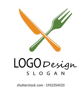 Vorlagengrafik mit Löffel- und Gabellogo