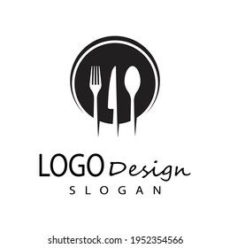 Vorlagengrafik mit Löffel- und Gabellogo