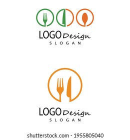 Vorlagengrafik mit Löffel- und Gabellogo