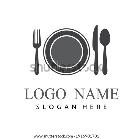 spoon and fork logo template illustration