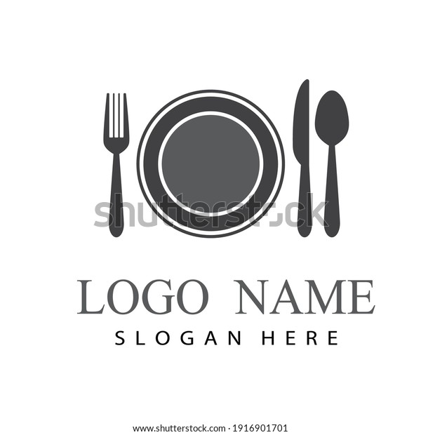 spoon and fork logo\
template illustration