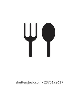 Spoon and fork logo with transparent background