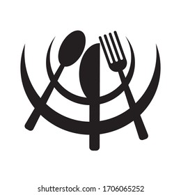 spoon and fork logo vektor template