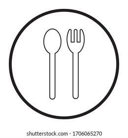 spoon and fork logo vektor template