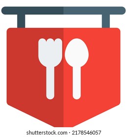 Spoon and fork on a restaurant holding for promotion