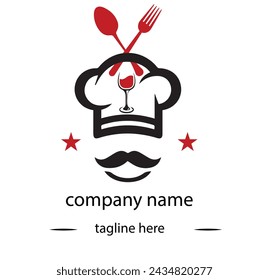 Spoon fork plate for dining restaurant logo designs.