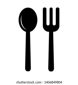 spoon - fork - plate icon vector design template