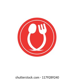 spoon fork plate simple symbol vector