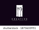 Spoon and fork restaurant logo design vector illustration. Spoon and fork food and drink logos template element design.
