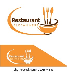 Spoon and fork Restaurant logo template illustration