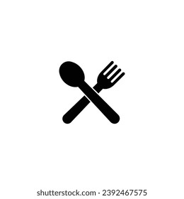 Cuchara y tenedor , vector de signos de restaurante