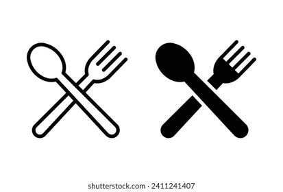 Spoon and fork , Restaurant sign vector for web site Computer and mobile app