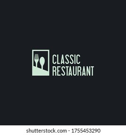 Spoon Fork Restaurant template logo design inspiration. Dining Restaurant Quality symbol icon vector illustration