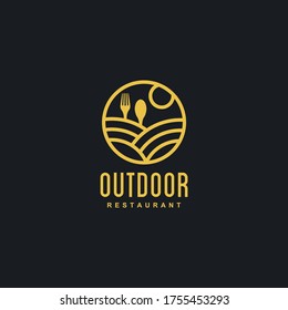 Spoon Fork Restaurant template logo design inspiration. Dining Restaurant Quality symbol icon vector illustration