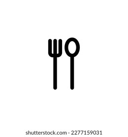 spoon and fork sign symbol. vector illustration on white background