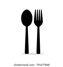 spoon and fork silhouette