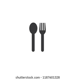 spoon and fork simple icon