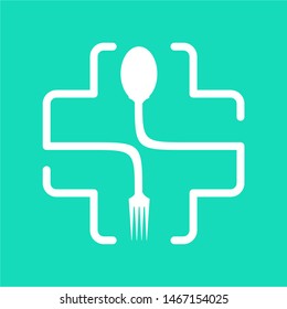 Spoon and Fork simple minimalist modern icon