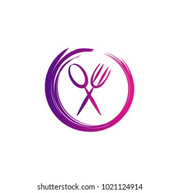 spoon fork sketch icon vector illustration